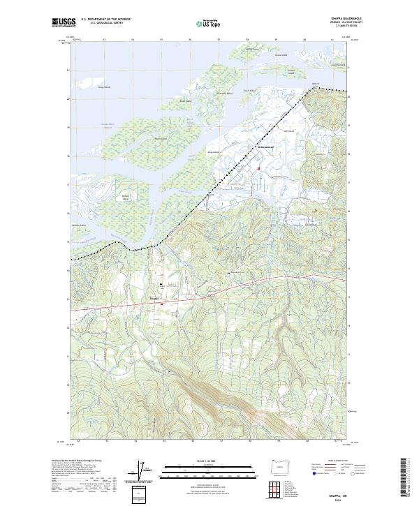 US Topo 7.5-minute map for Knappa OR