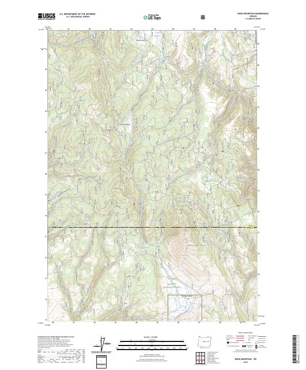 US Topo 7.5-minute map for Knox Mountain OR