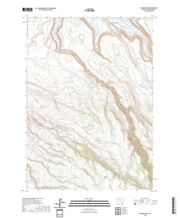 US Topo 7.5-minute map for Krumbo Ridge OR