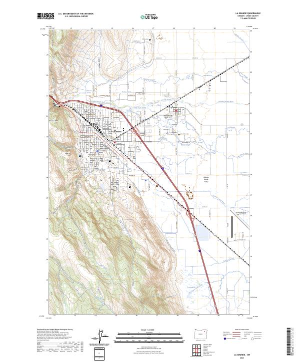 US Topo 7.5-minute map for La Grande OR