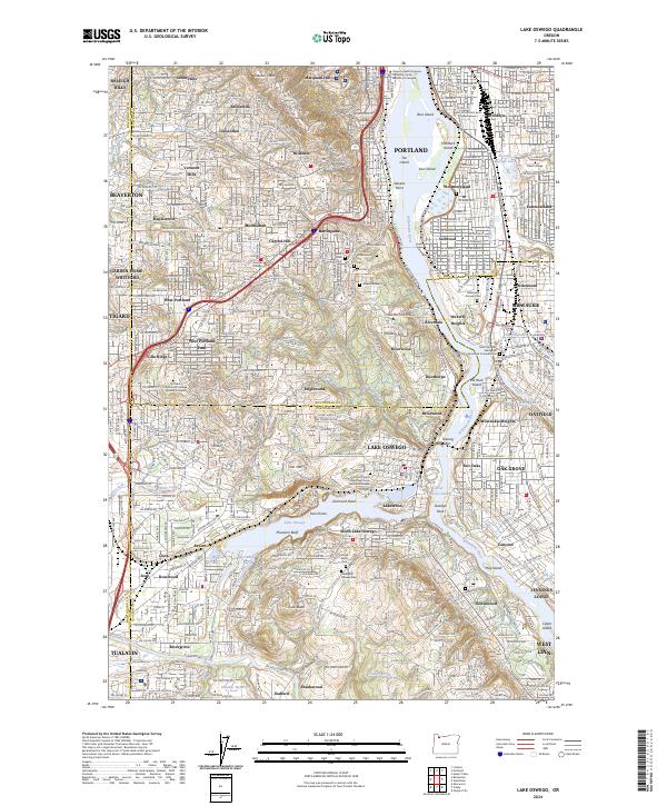 US Topo 7.5-minute map for Lake Oswego OR