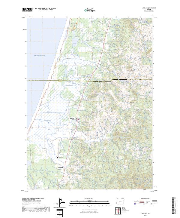 US Topo 7.5-minute map for Langlois OR