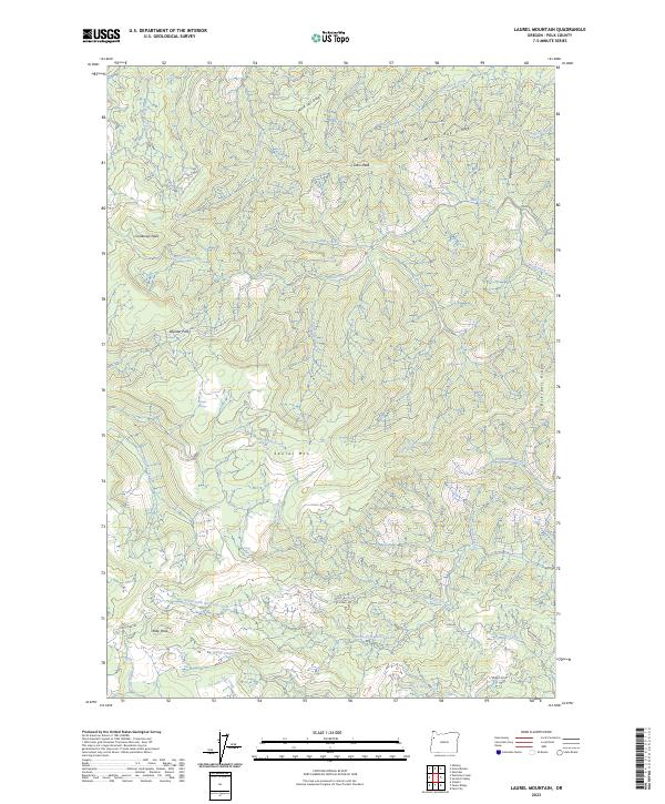 US Topo 7.5-minute map for Laurel Mountain OR