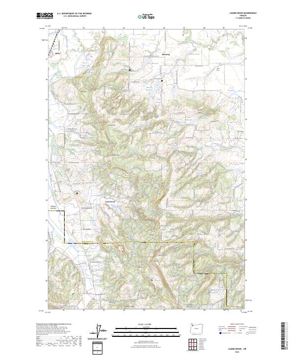 US Topo 7.5-minute map for Laurelwood OR