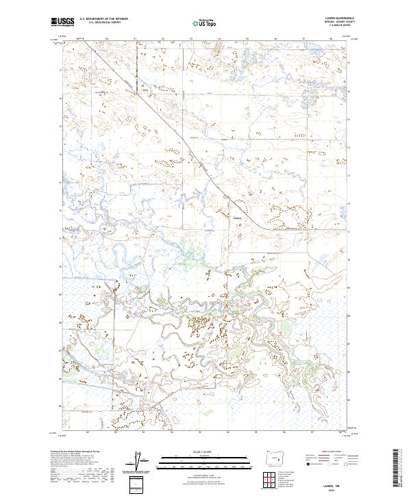 US Topo 7.5-minute map for Lawen OR