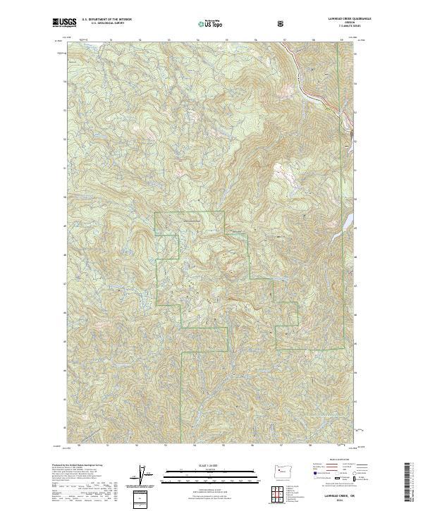 US Topo 7.5-minute map for Lawhead Creek OR