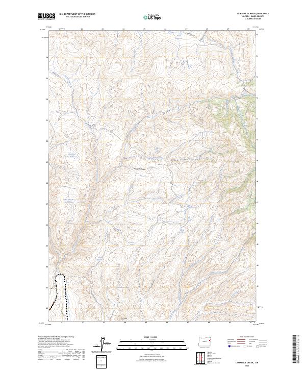 US Topo 7.5-minute map for Lawrence Creek OR
