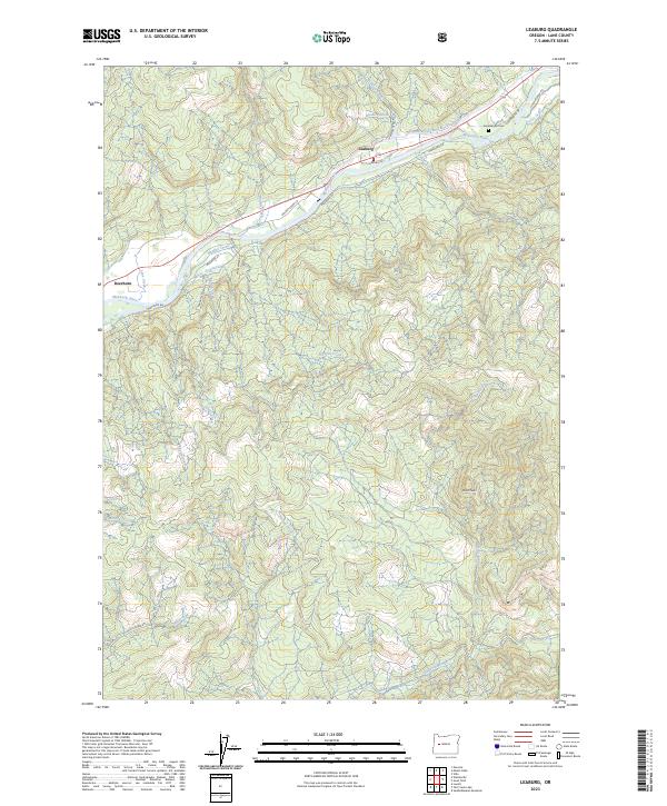 US Topo 7.5-minute map for Leaburg OR