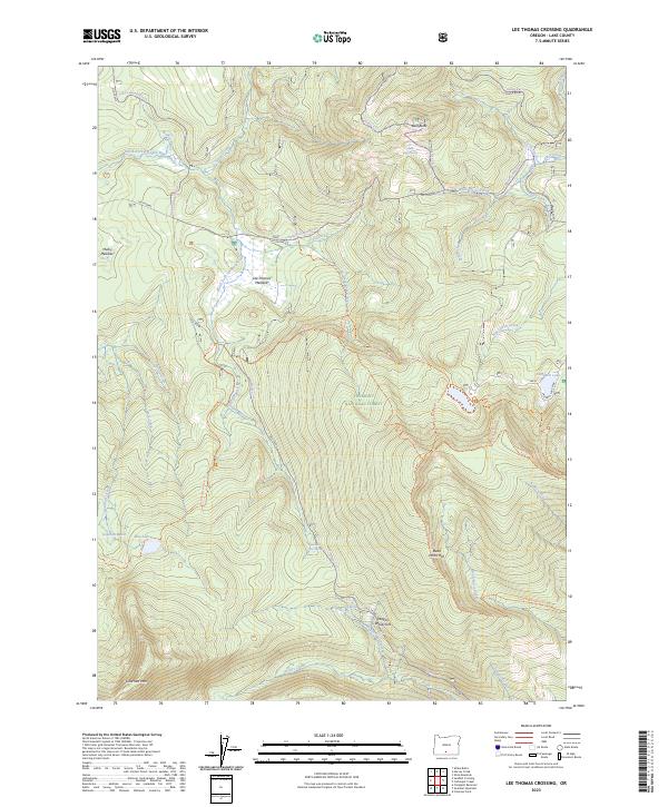 US Topo 7.5-minute map for Lee Thomas Crossing OR