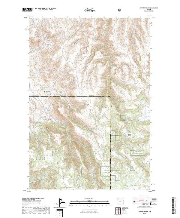 US Topo 7.5-minute map for Lefevre Prairie OR