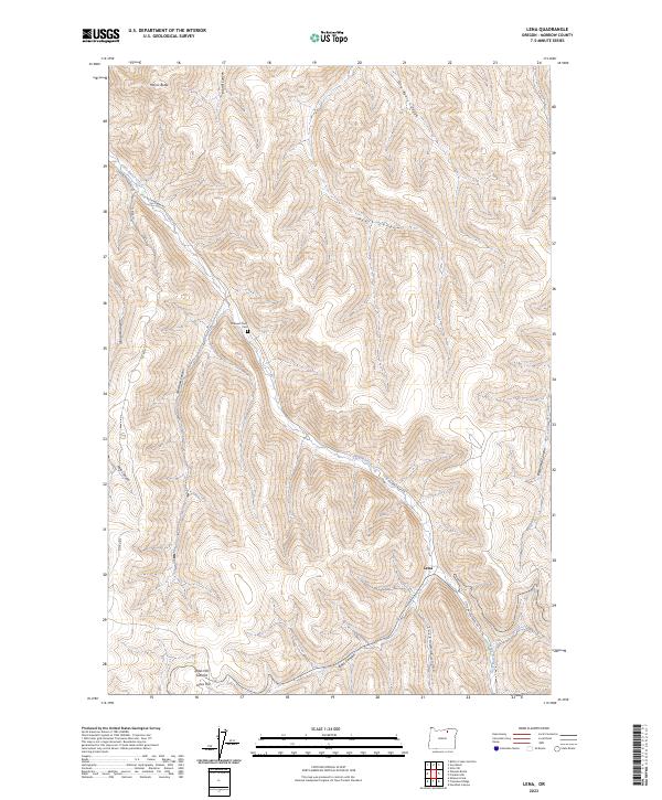 US Topo 7.5-minute map for Lena OR