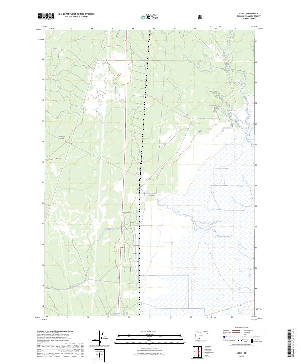 US Topo 7.5-minute map for Lenz OR