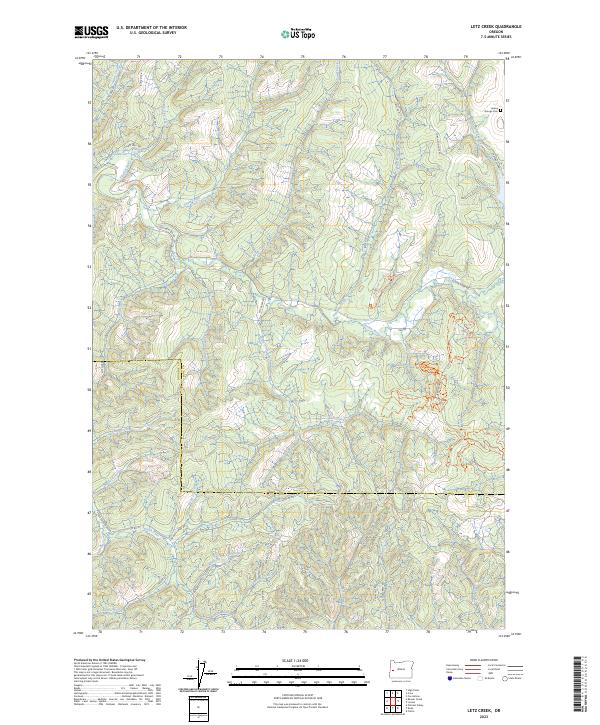 US Topo 7.5-minute map for Letz Creek OR