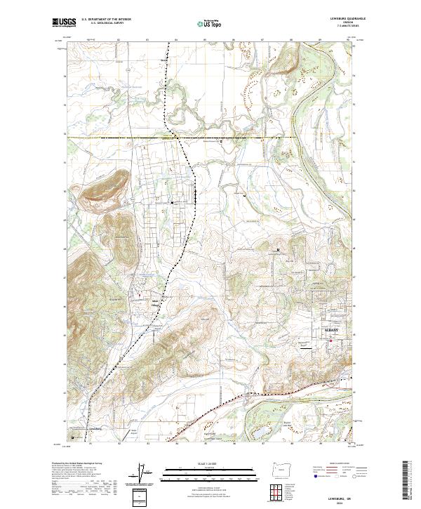 US Topo 7.5-minute map for Lewisburg OR