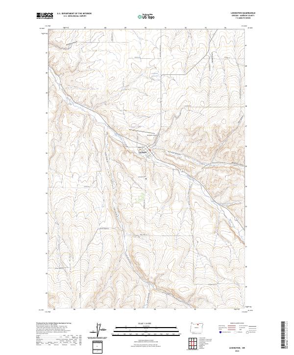 US Topo 7.5-minute map for Lexington OR