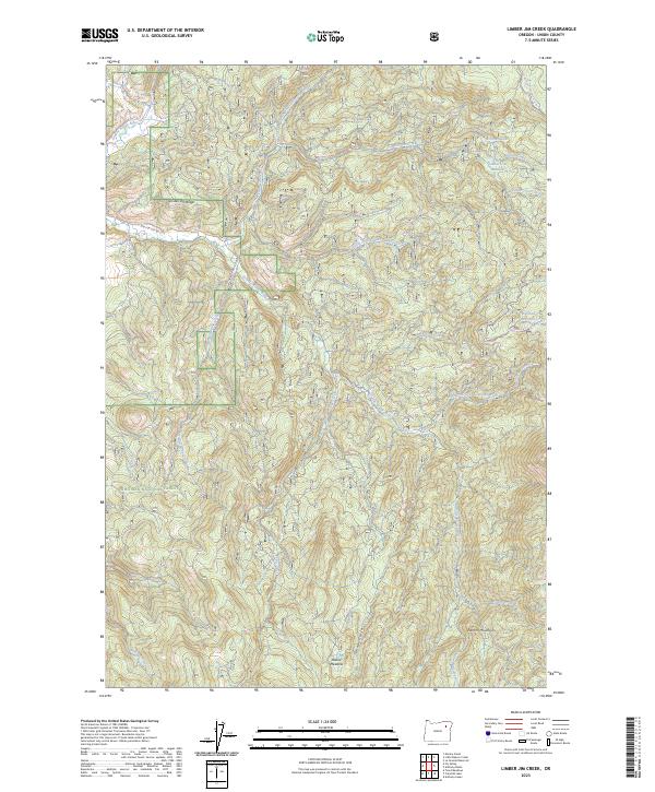 US Topo 7.5-minute map for Limber Jim Creek OR