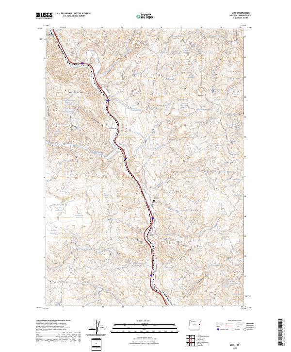 US Topo 7.5-minute map for Lime OR