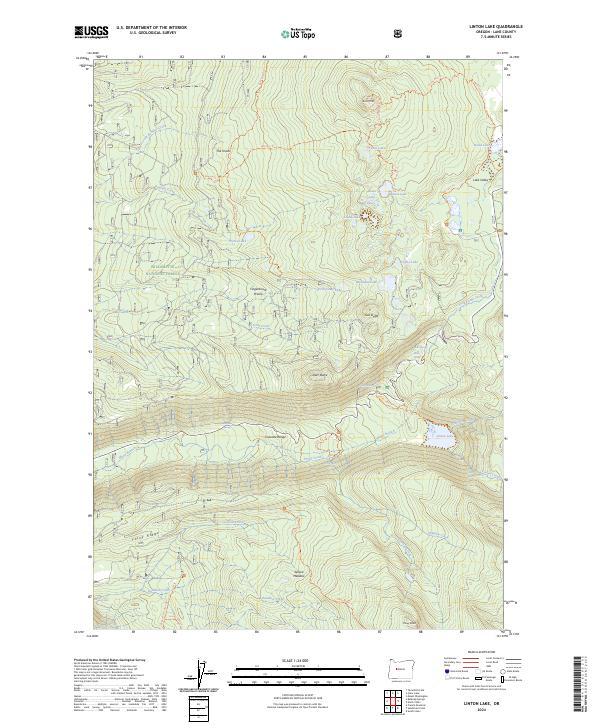 US Topo 7.5-minute map for Linton Lake OR