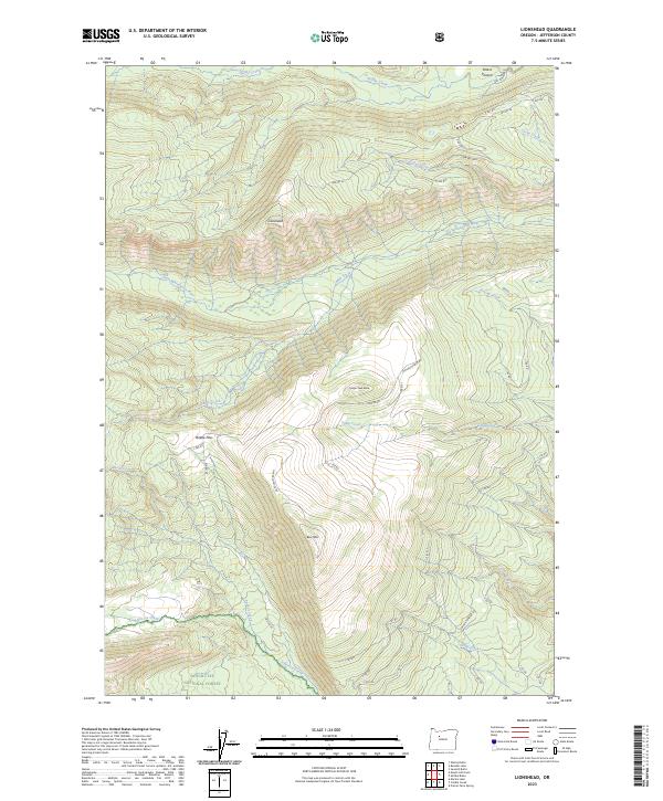 US Topo 7.5-minute map for Lionshead OR