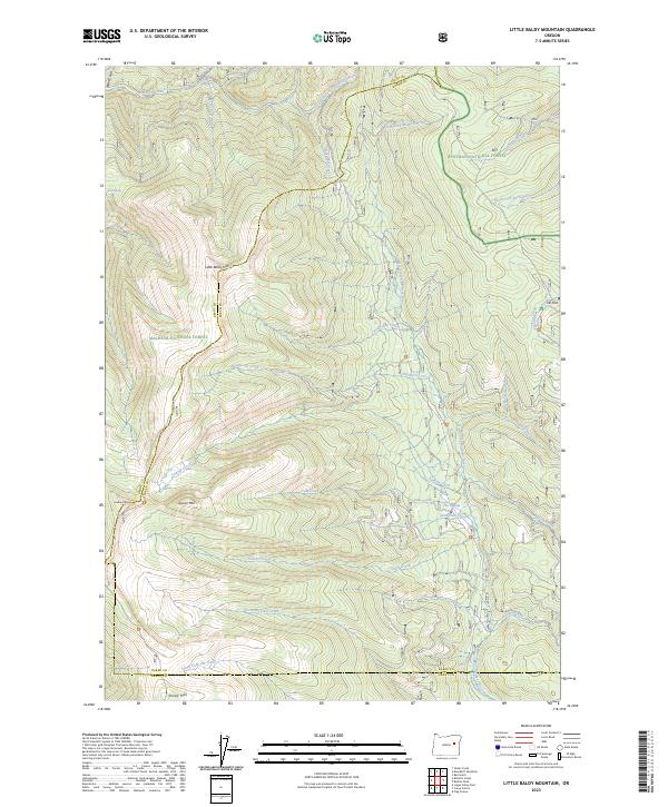 US Topo 7.5-minute map for Little Baldy Mountain OR