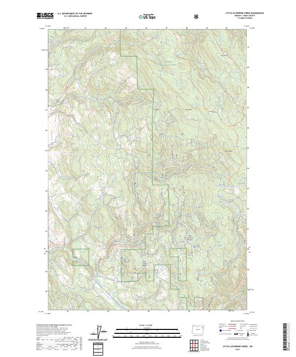 US Topo 7.5-minute map for Little Catherine Creek OR