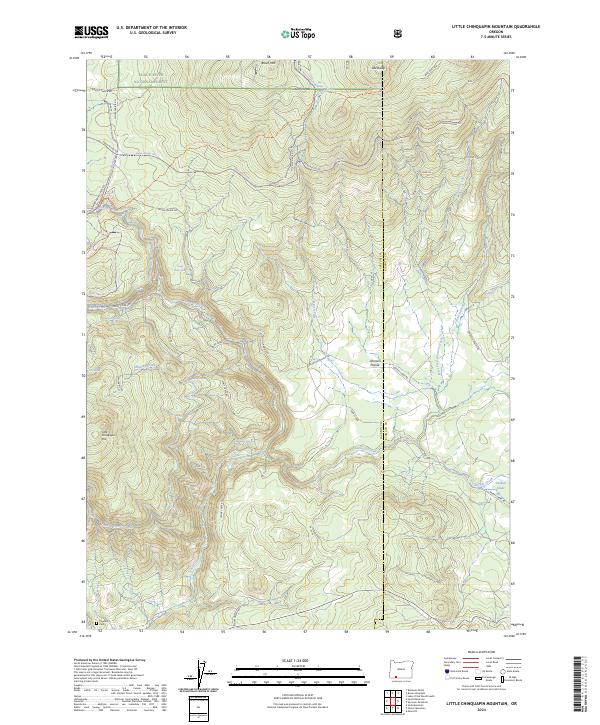 US Topo 7.5-minute map for Little Chinquapin Mountain OR
