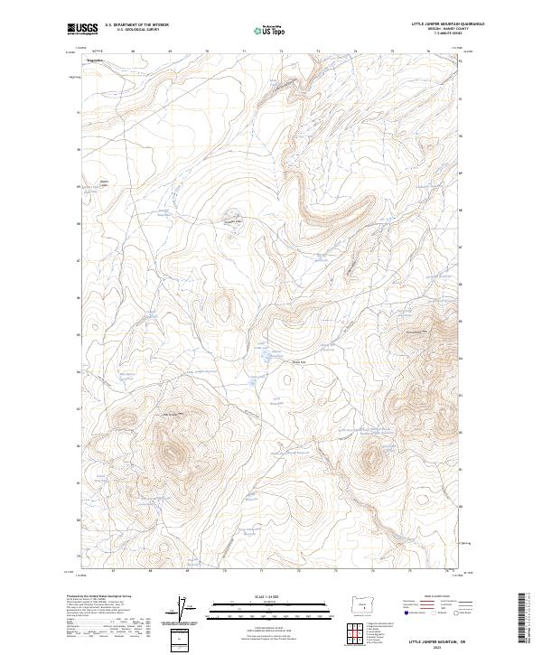US Topo 7.5-minute map for Little Juniper Mountain OR
