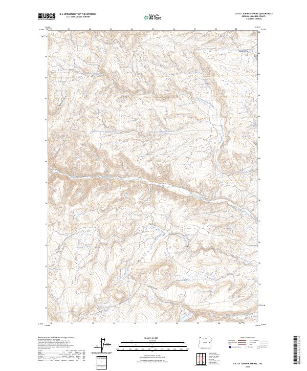 US Topo 7.5-minute map for Little Juniper Spring OR