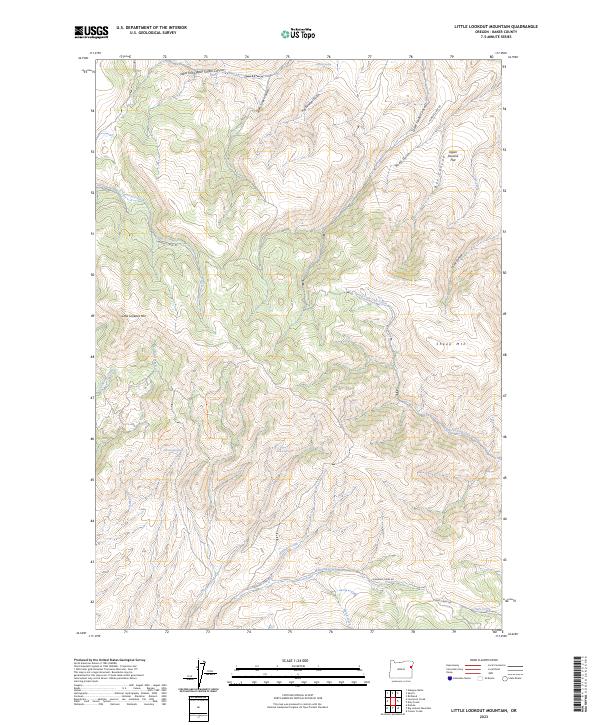 US Topo 7.5-minute map for Little Lookout Mountain OR