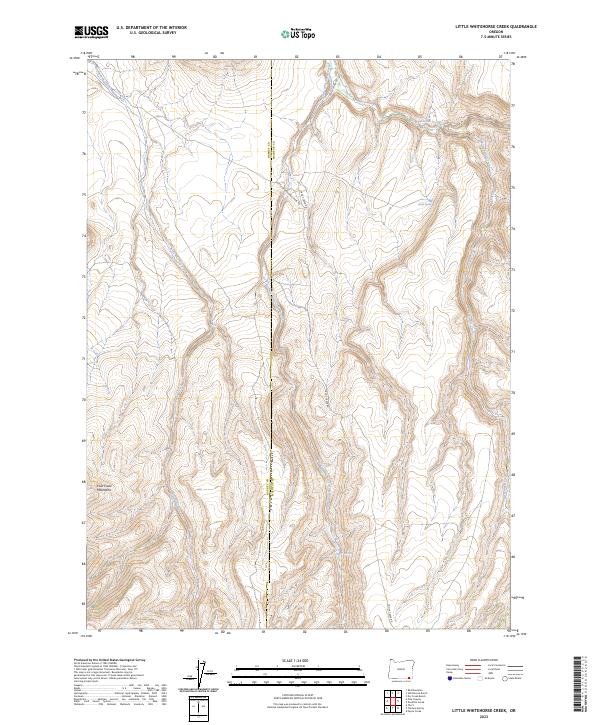 US Topo 7.5-minute map for Little Whitehorse Creek OR