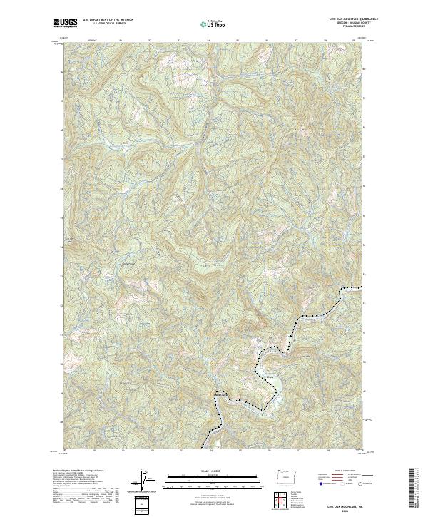 US Topo 7.5-minute map for Live Oak Mountain OR
