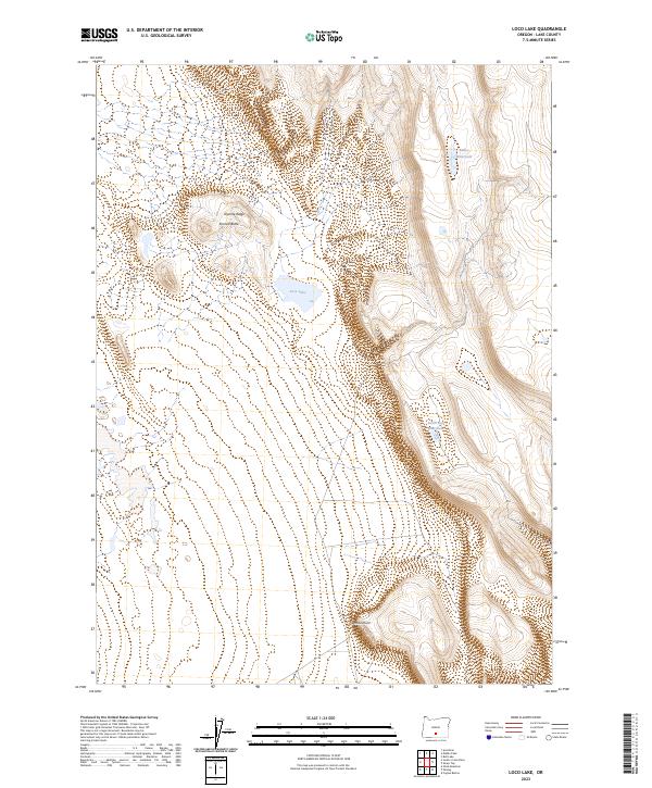 US Topo 7.5-minute map for Loco Lake OR