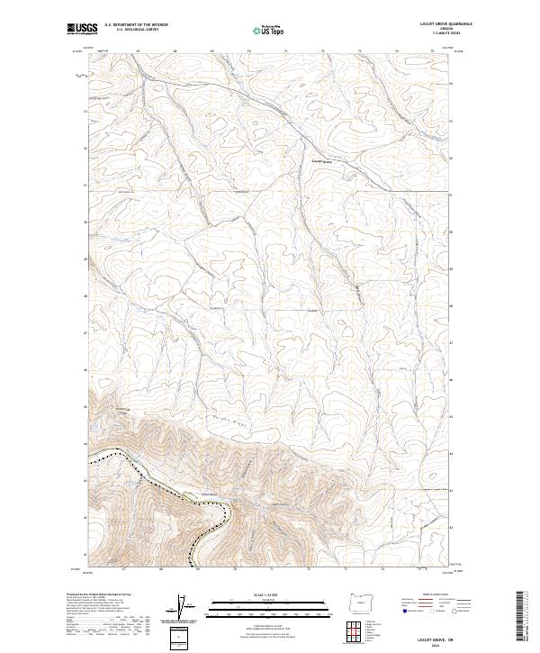 US Topo 7.5-minute map for Locust Grove OR