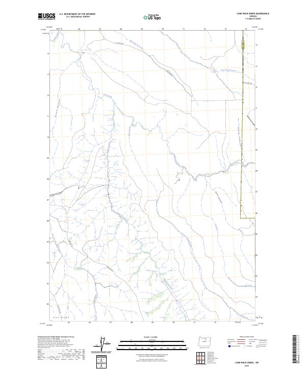 US Topo 7.5-minute map for Lone Rock Creek OR