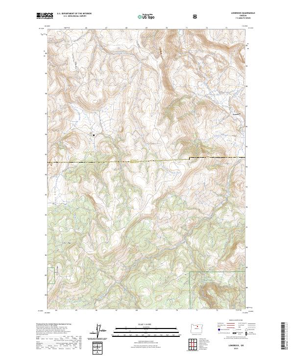 US Topo 7.5-minute map for Lonerock OR