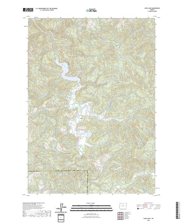 US Topo 7.5-minute map for Loon Lake OR