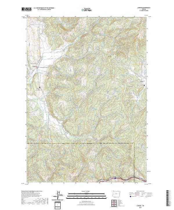 US Topo 7.5-minute map for Lorane OR