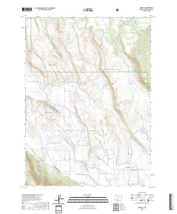 US Topo 7.5-minute map for Lorella OR