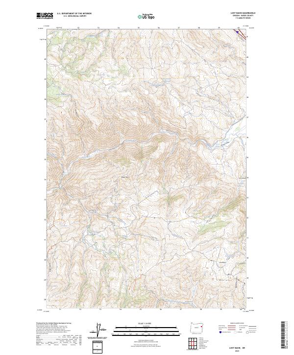 US Topo 7.5-minute map for Lost Basin OR