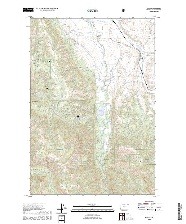US Topo 7.5-minute map for Lostine OR