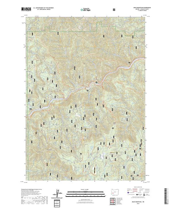 US Topo 7.5-minute map for Mace Mountain OR