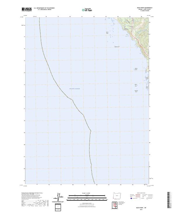 US Topo 7.5-minute map for Mack Point OR – American Map Store