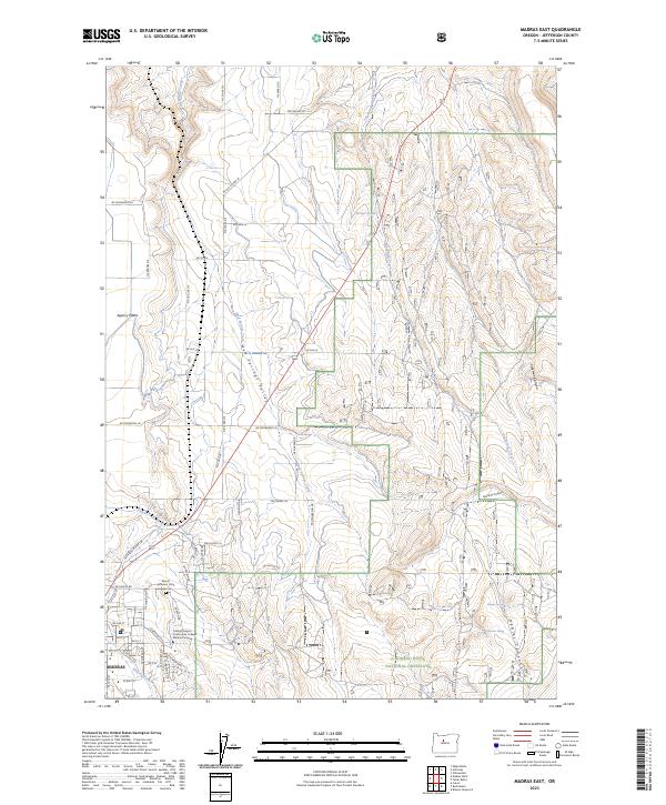 US Topo 7.5-minute map for Madras East OR