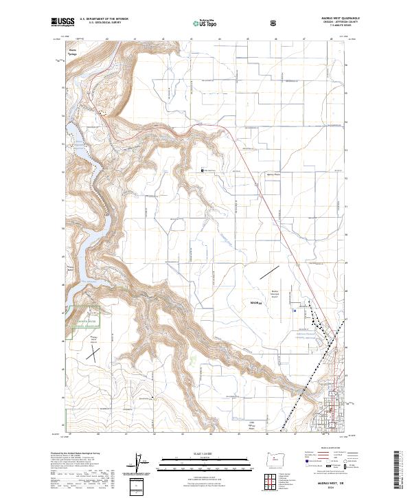 US Topo 7.5-minute map for Madras West OR