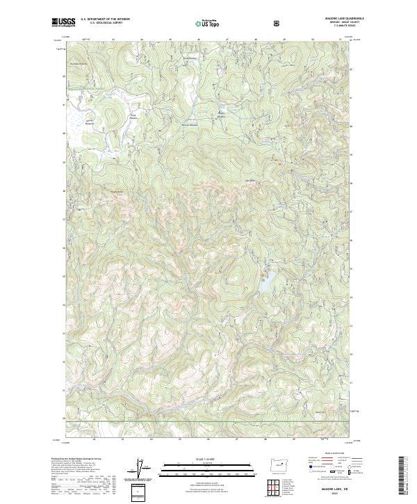 US Topo 7.5-minute map for Magone Lake OR