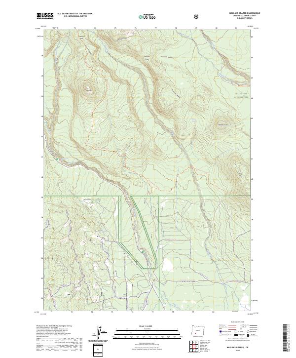 US Topo 7.5-minute map for Maklaks Crater OR