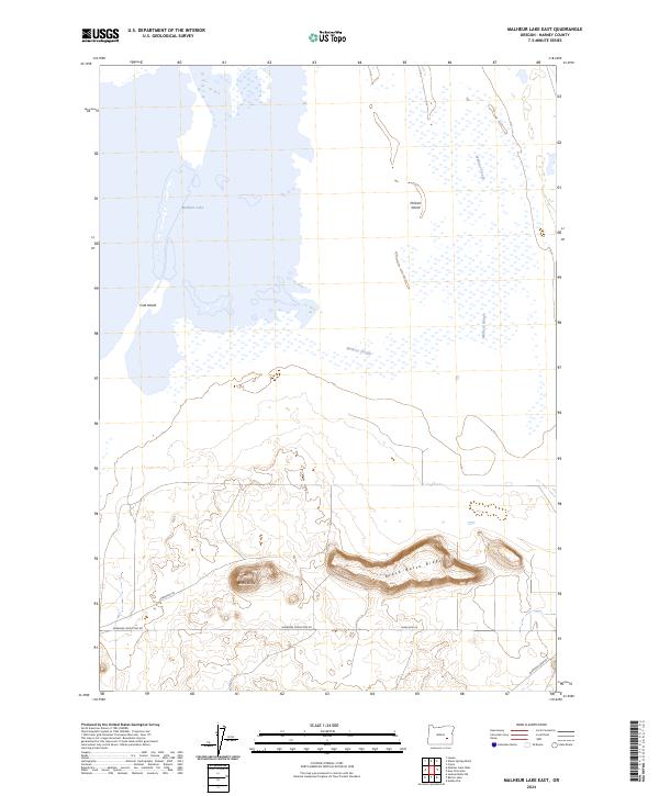 US Topo 7.5-minute map for Malheur Lake East OR