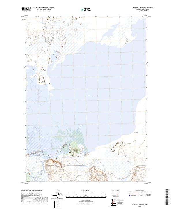 US Topo 7.5-minute map for Malheur Lake West OR