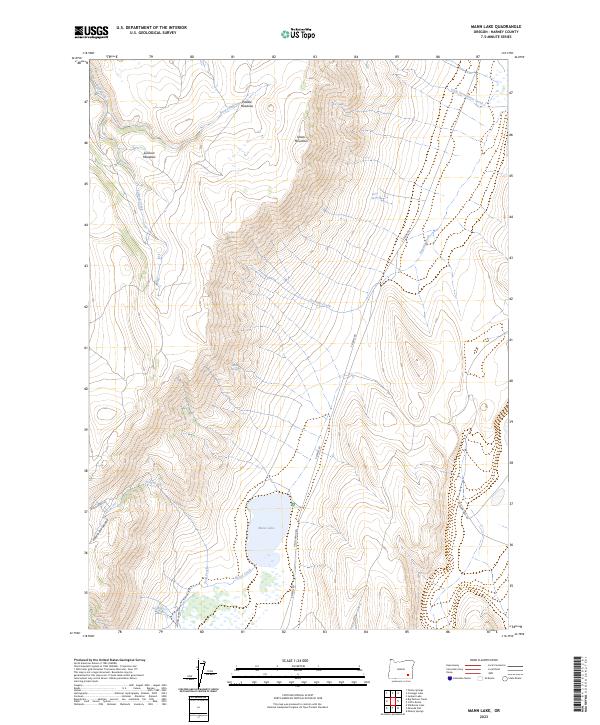 US Topo 7.5-minute map for Mann Lake OR