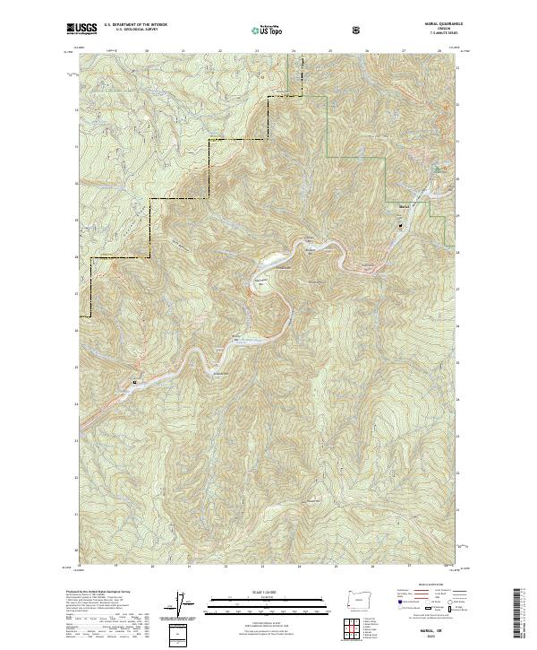 US Topo 7.5-minute map for Marial OR